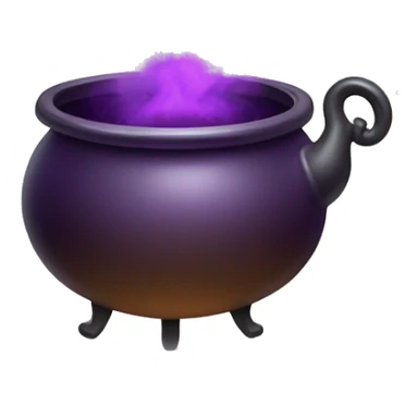 Cauldron with potion and purple steam. sticker