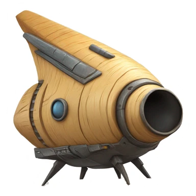 Painted Flying Starship spacecraft bird’s house wooden  sticker