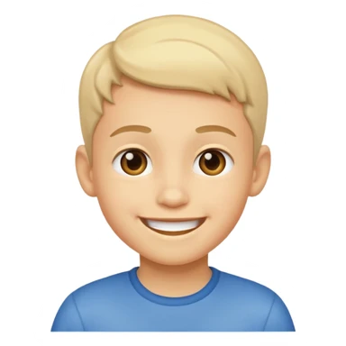 smiling light-skinned boy portrait sticker