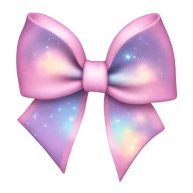 pastel pink galaxy bow sticker