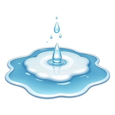 a small puddle of white and clear liquid sticker