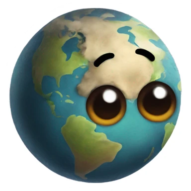 Lopsided dirty planet sticker