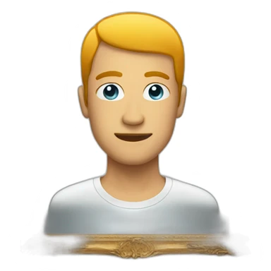 mirror infront of man sticker