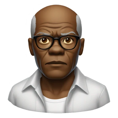 samuel l jackson serious wearing shirt sticker