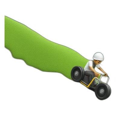 tiny man rolling a up a hill sticker