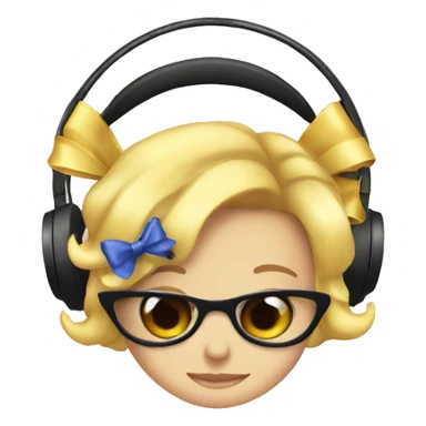 coquette ribbon headphone sticker