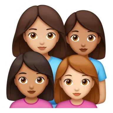 3 girls, 1 asian and 2 brow sticker