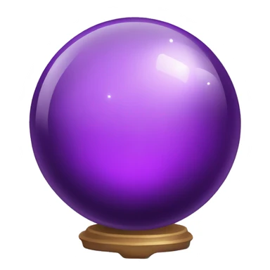purple glass crystal orb sticker