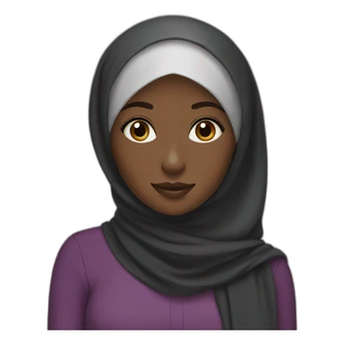 Black hijabi girl  sticker