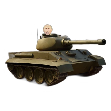 vladimir putin burned wooden t34 tank big banana ammo sticker
