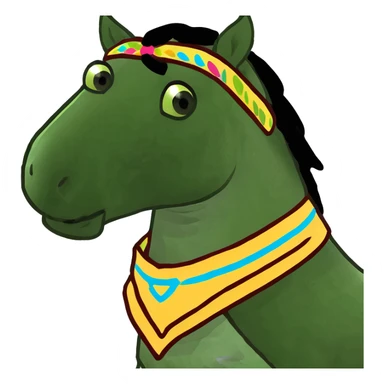 A stinky smelly horse sticker