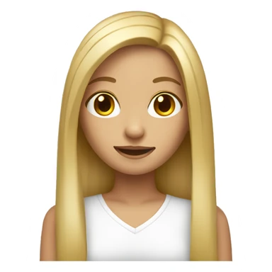 A blonde girl with straight hair sticker