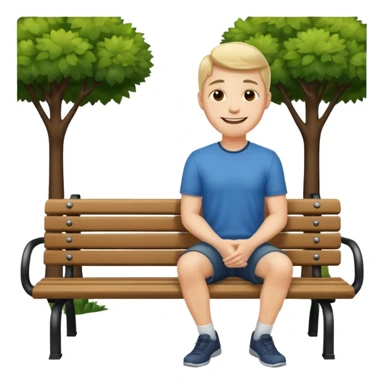 mensch on a bench sticker