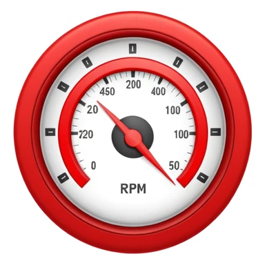 Red rpm without gauge or dashboard  sticker