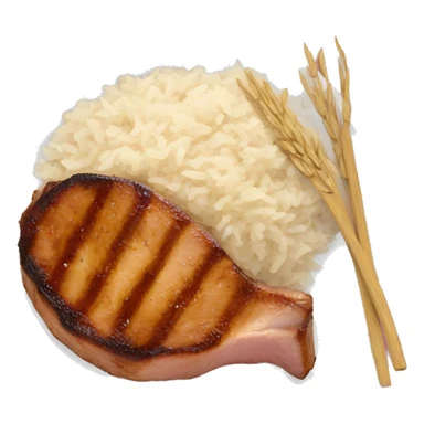 pork chops and rice sticker