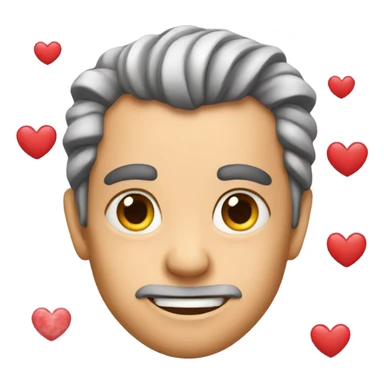 👹 with hearts sticker