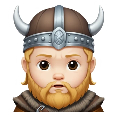 A viking baby with a hache in his head  sticker