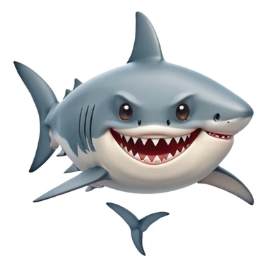 funny shark character in the style of Italian memes, expressive face, comical sticker
