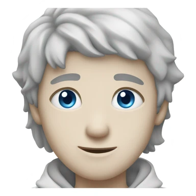 A white gat with the blue eyes sticker