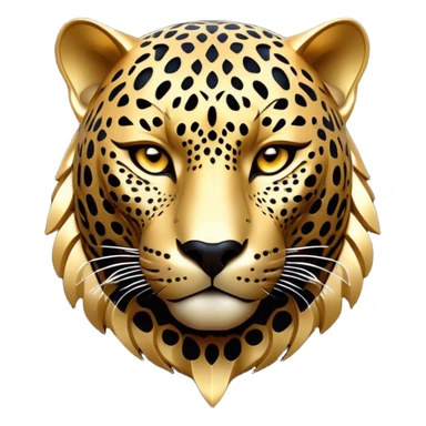 Cinematic Noble Jaguar Portrait Emoji, Poised and elegant, with a sleek, muscular build adorned with striking rosette patterns and intense, focused eyes, Simplified yet sharp and sophisticated features, highly detailed, glowing with a soft, wild luminescence, high shine, intelligent and graceful, stylized with an air of untamed nobility, focused and alert, soft glowing outline, capturing the essence of a watchful guardian that feels as though it could step out of the screen with effortless authority! sticker