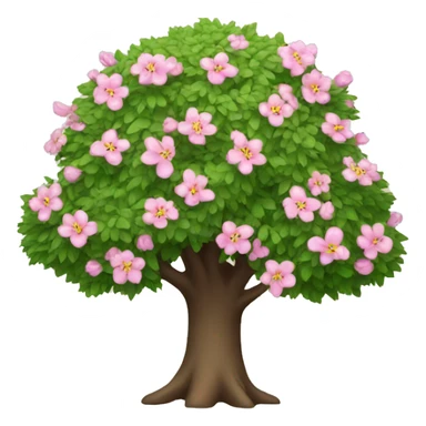 tree with pretty flowers  sticker
