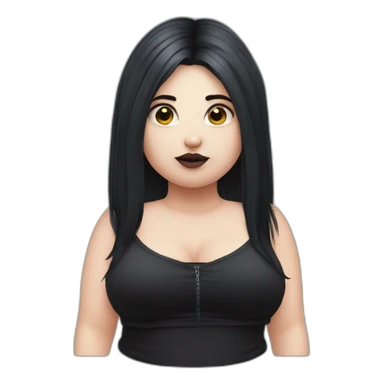 Cute Fat goth girl sticker