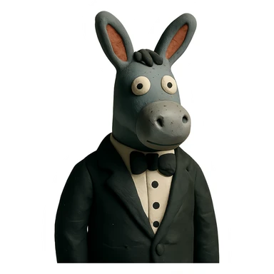 donkey in a tuxedo sticker