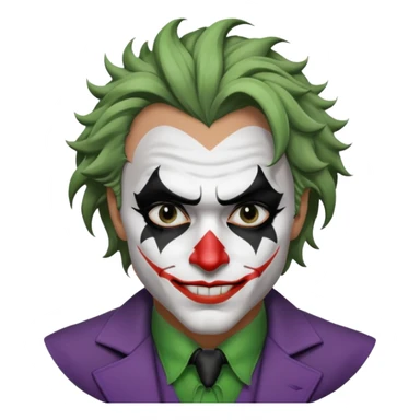man with plack and white joker makeup sticker
