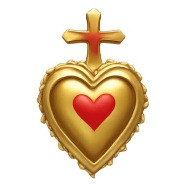 gold sacred heart sticker