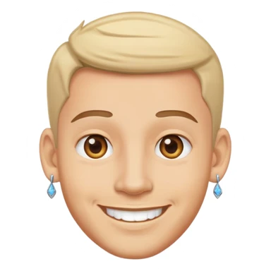 smiling man with earrings sticker