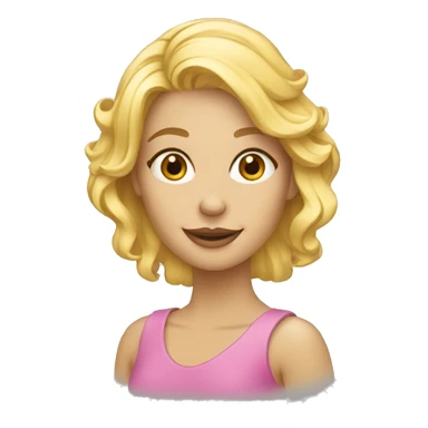 vrouw blond haar sticker