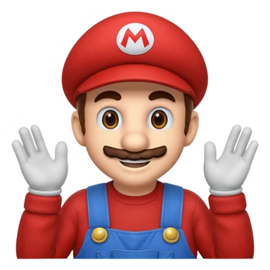Super mario no gloves sticker