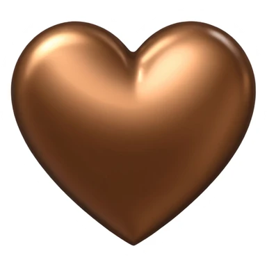 heart with a metallic bronze finish sticker