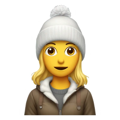 Chica con gorro y casco de nieve sticker