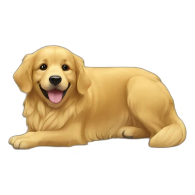 Golden retriever on bus  sticker