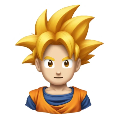 Goku riéndose  sticker