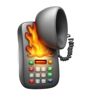 Telefono che va a fuoco sticker