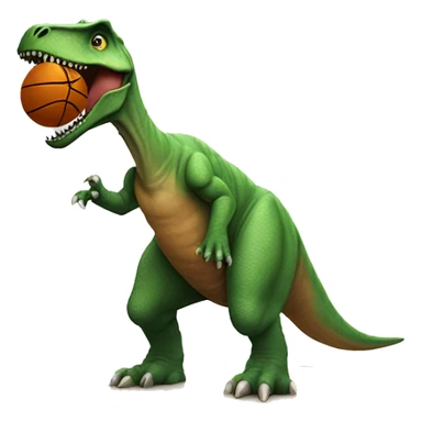 Dinosaur playing basketball  sticker