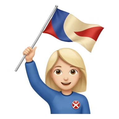 waving victory flag sticker