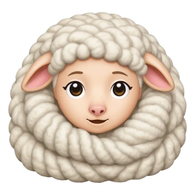 person hiding underneath sheep sticker