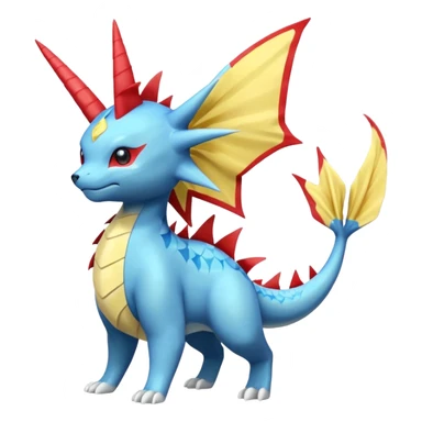 Manectric-Vaporeon-Salamence-Electrike-Furfrou-koi-Fakemon-fusion, full body sticker