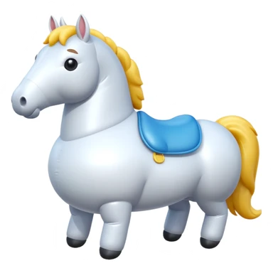 puffy inflatable fat horse   sticker