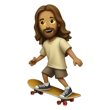 Jesus skateboarding sticker