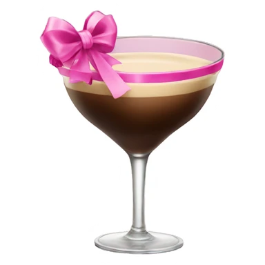 Espresso martini with pink bow  sticker