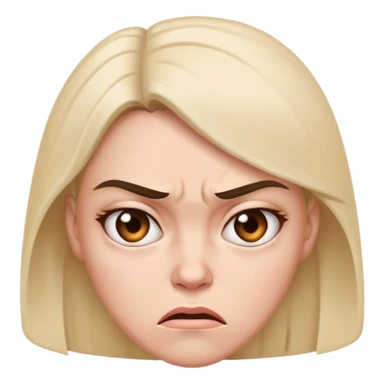 a woman sitting looking angry and sad sticker