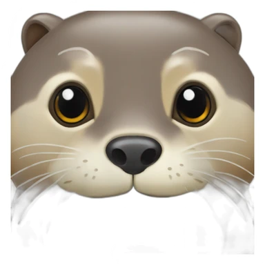 Loutre avec une noisette sticker