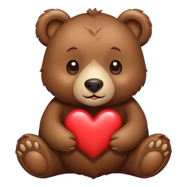 bear with heart sticker