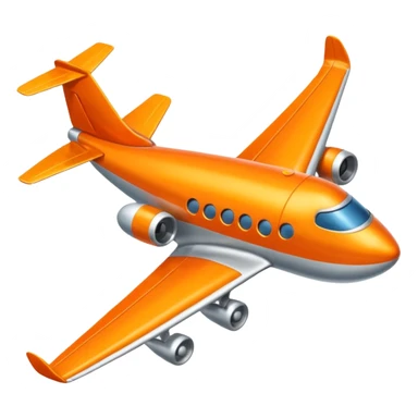 Orange rising plane sticker