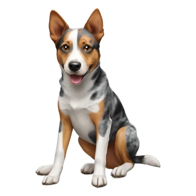Create emoji of dog Australian cattle dog sticker