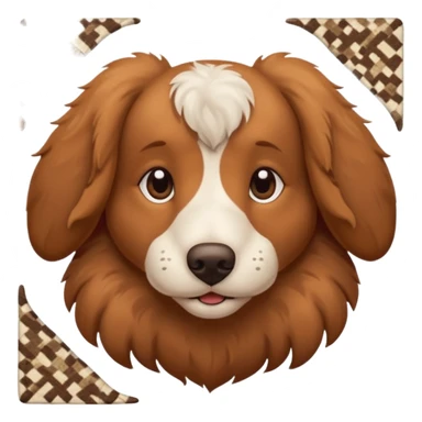 Make a cute brown dog i a carpet sticker